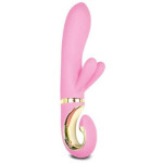 Gvibe Grabbit - вібратор-кролик із трьома моторчиками, 18х3.5 см (рожевий)
