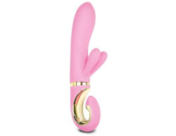 Gvibe Grabbit - вібратор-кролик із трьома моторчиками, 18х3.5 см (рожевий)