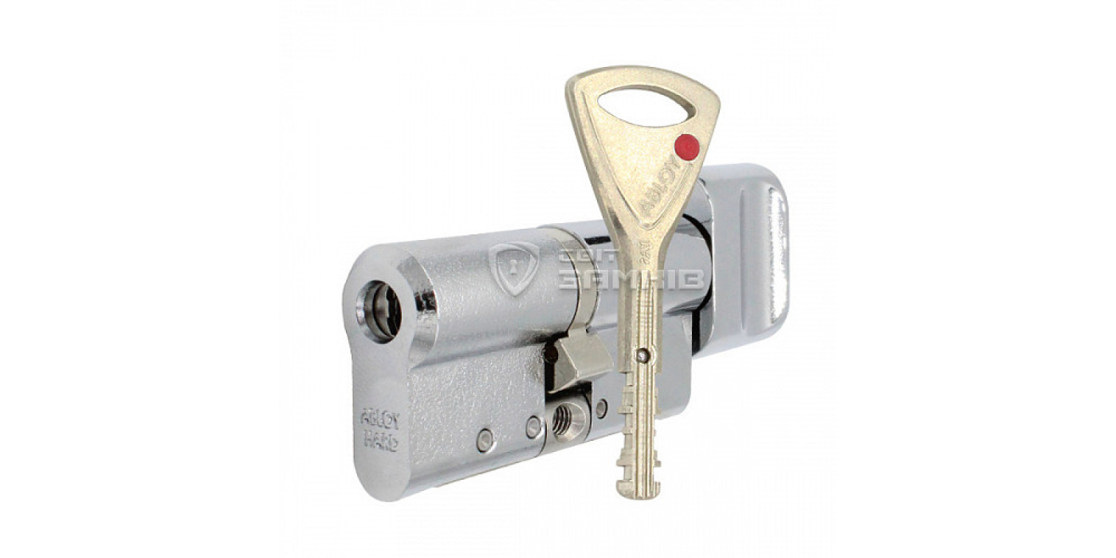 Циліндр ABLOY Protec2 123T (57H*66T) (H - гартована сторона) хром полірований