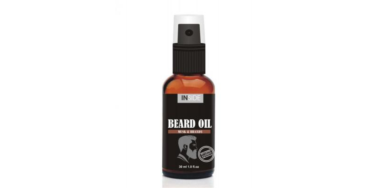 Inside Beard Oil средство для бороды с маслом макадами и запахом Мускуса и Бренди 30 мл.