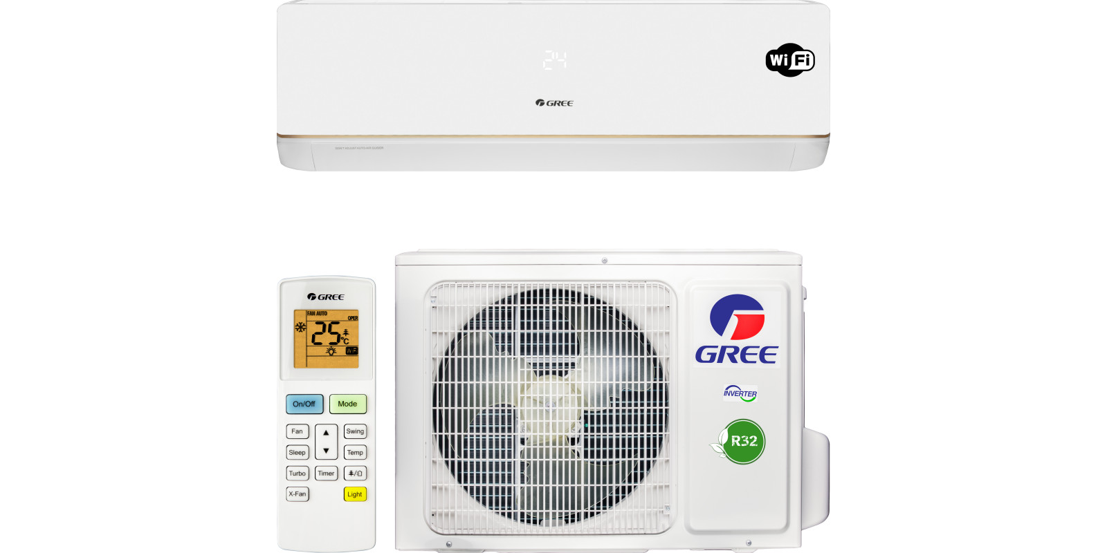 Кондиціонер спліт-система Gree Bora Inverter R32 GWH09AAB-K6DNA5A Wi-Fi