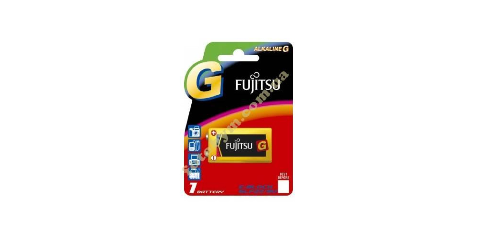 Батарейка Fujitsu 6LF22 G крона (Alkaline) Батарейка Fujitsu 6LF22 G крона (Alkaline)