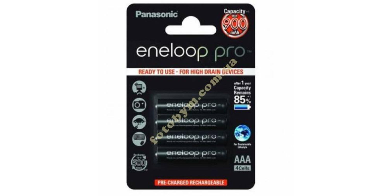 Аккумуляторы Panasonic Eneloop ААA Pro 900mAh BK-4HCCE/4BE (4шт) Аккумуляторы Panasonic Eneloop ААA Pro 900mAh BK-4HCCE/4BE (4шт)