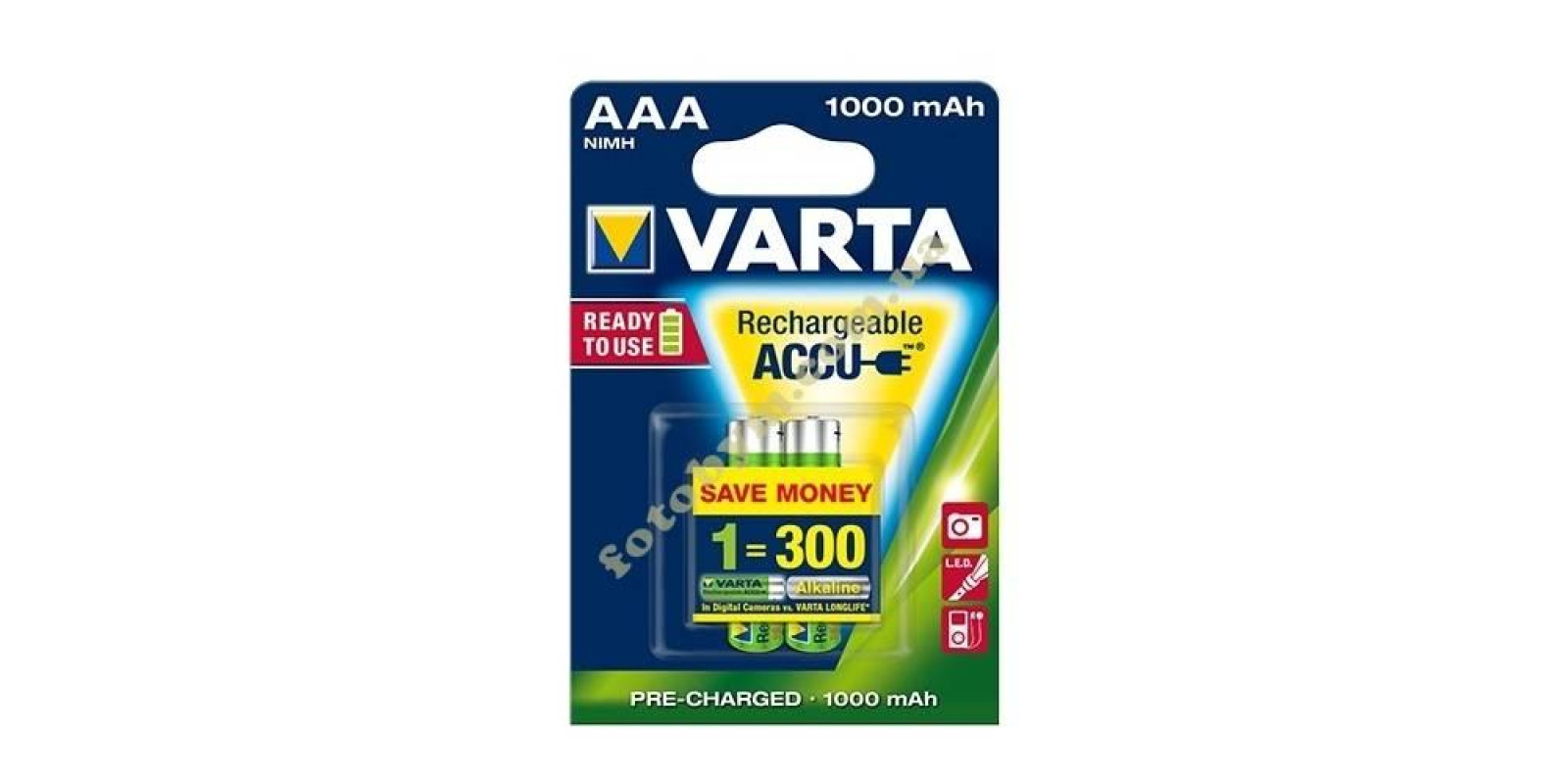 Аккумулятор Varta Rechargeable Accu AAA 1000 mAh Аккумулятор Varta Rechargeable Accu AAA 1000 mAh