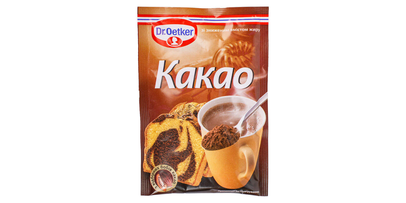Какао зі зниженим вмістом жиру (11%) Dr.Oetker 50г Какао зі зниженим вмістом жиру (11%) Dr.Oetker 50г