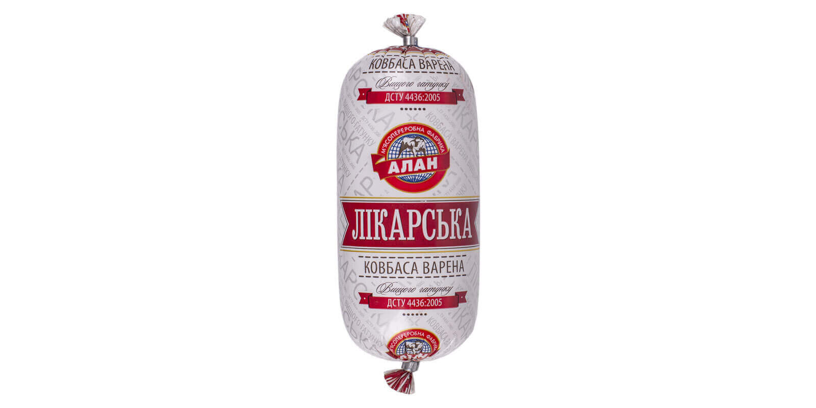 Ковбаса варена "Докторська напівкопчена" ТМ Алан 400г