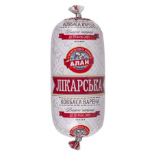 Колбаса вареная "Докторская полукопченая" ТМ Алан 400г