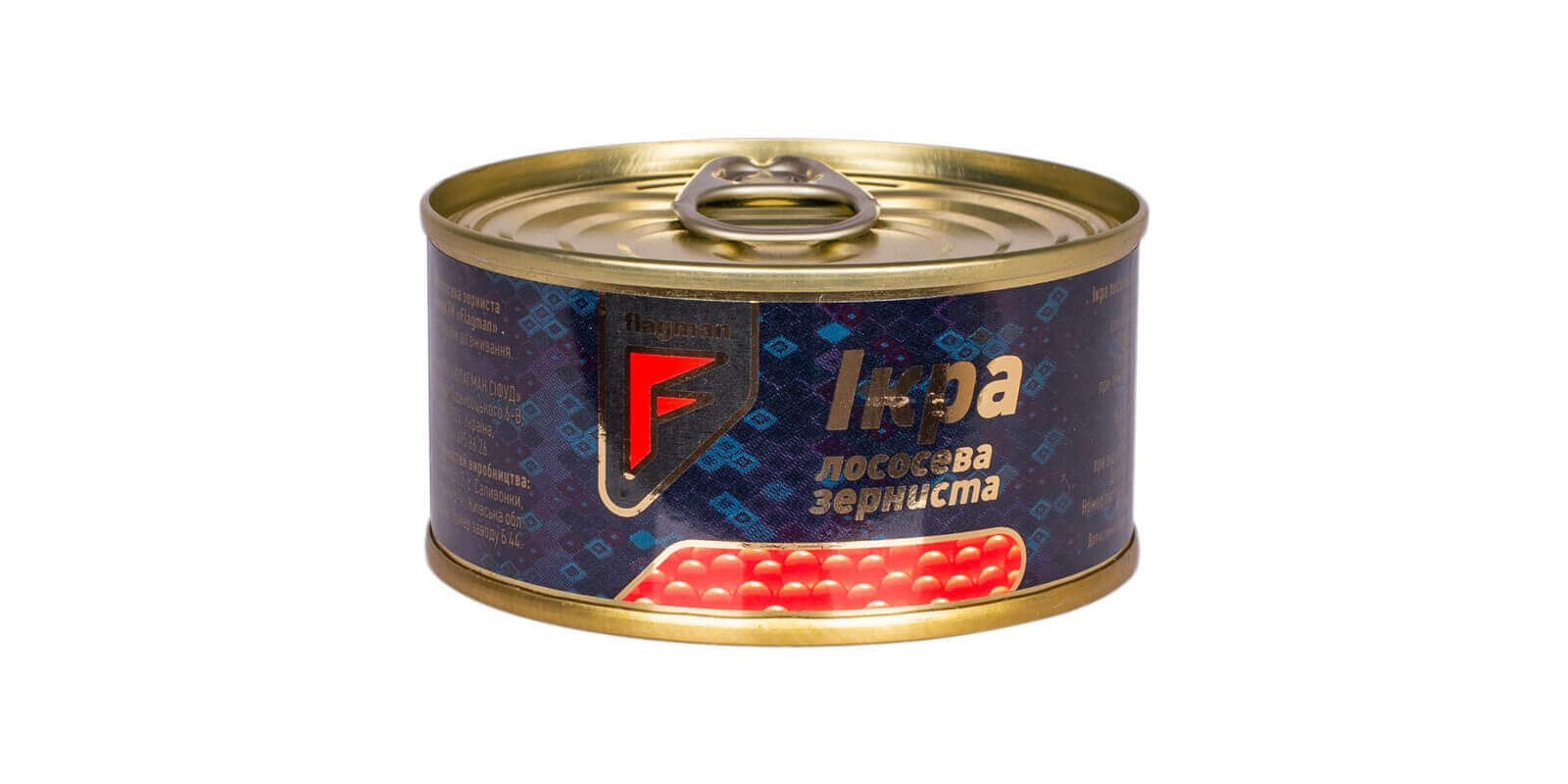 Ікра лососева зерниста (горбуша) ТМ Флагман 130 г Ікра лососева зерниста (горбуша) ТМ Флагман 130 г