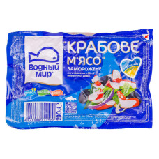 М'ясо краба із білої океанської риби ТМ Водний світ 200г М'ясо краба із білої океанської риби ТМ Водний світ 200г