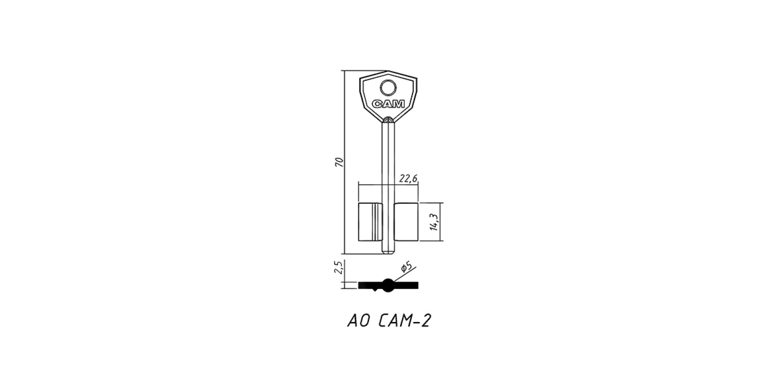 дв1003 SAM1G 2SMA3 5ACM1 АО САМ-2 широкий 70x14.0mm 5mm