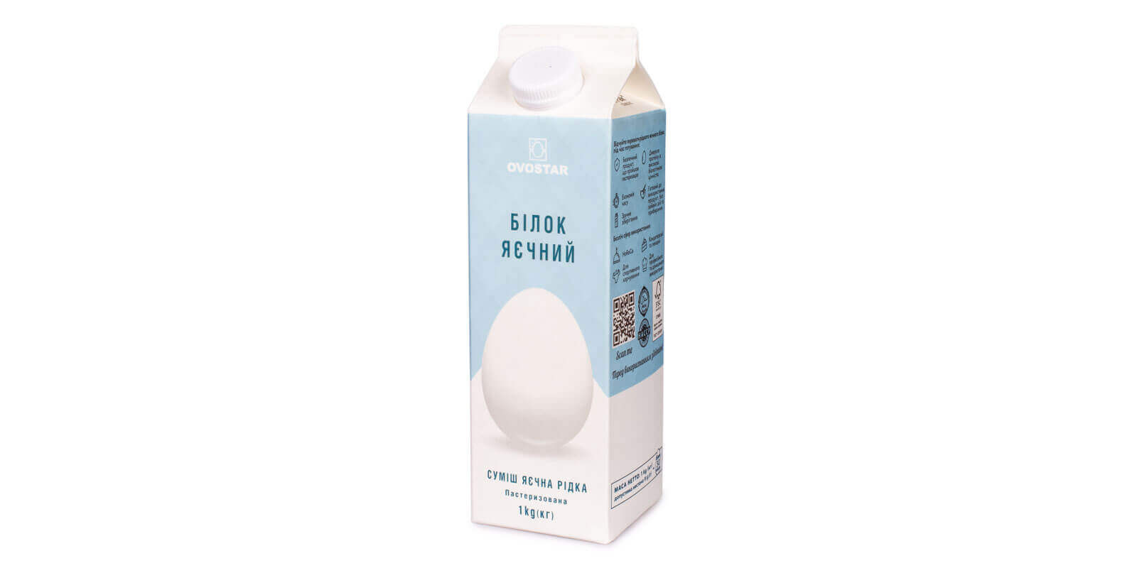 Белок яичный жидкий Pure-Pak ОВОСТАР 1кг Белок яичный жидкий Pure-Pak ОВОСТАР 1кг