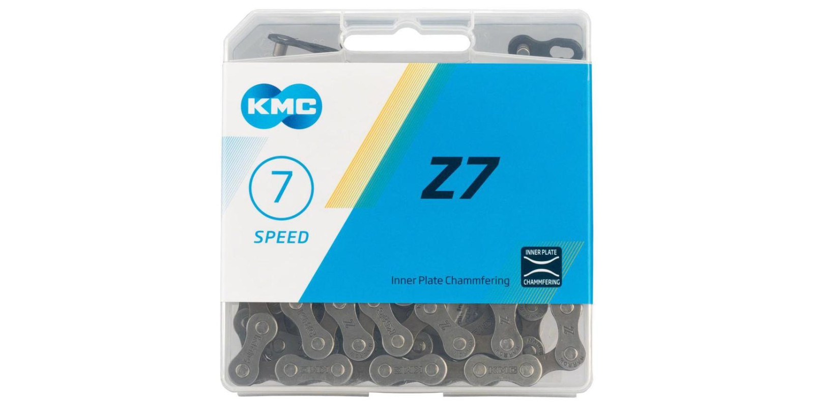 Велосипедний ланцюг KMC Z7 із замком, 6/7 швидкостей