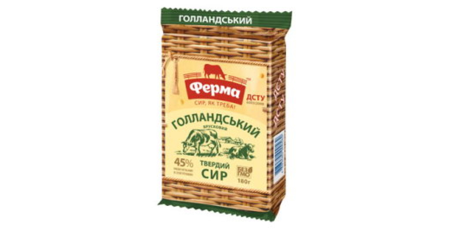 Господин Ферма Голландский брусочный 45% Вес: 0.180 кг. Господин Ферма Голландский брусочный 45% Вес: 0.180 кг.