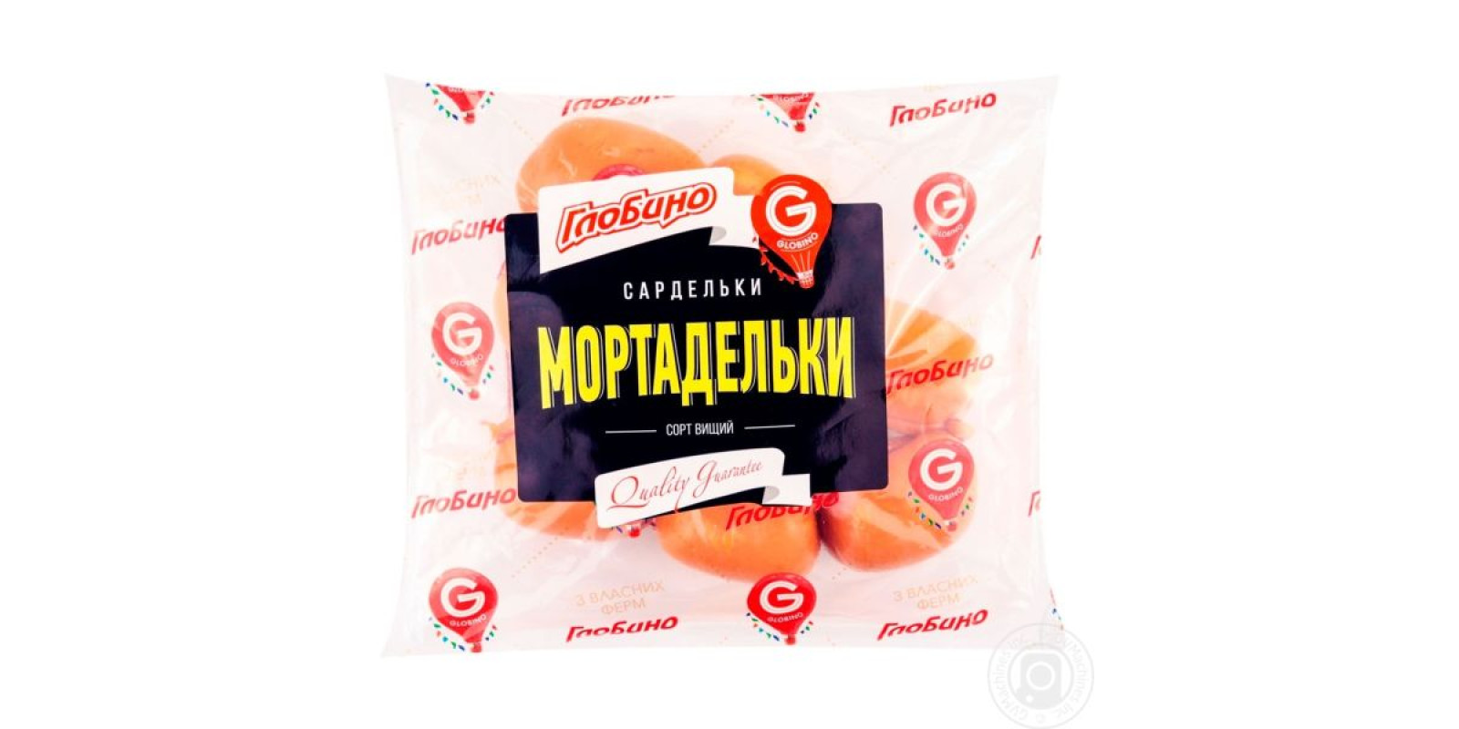 Сардельки ГЛОБИНО Мортадельки в/с Вес: 0.500 кг,