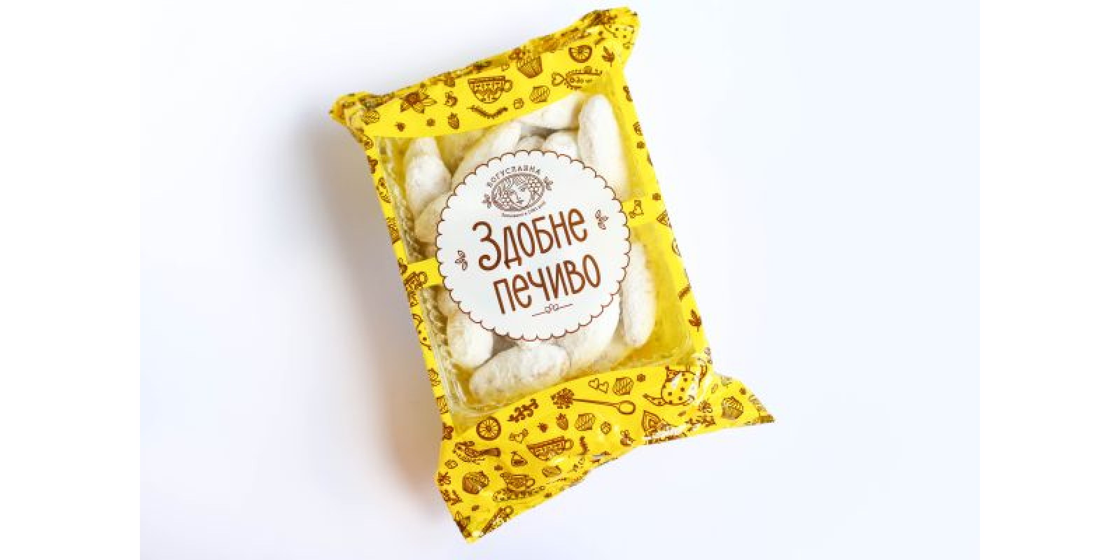 Печиво Богуславна Білий сніг дріжджове Вага: 0,350 кг.
