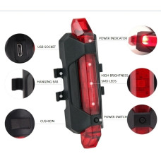 Фонарь габаритный задний BC-TL5411 красный 5 светодиодов USB