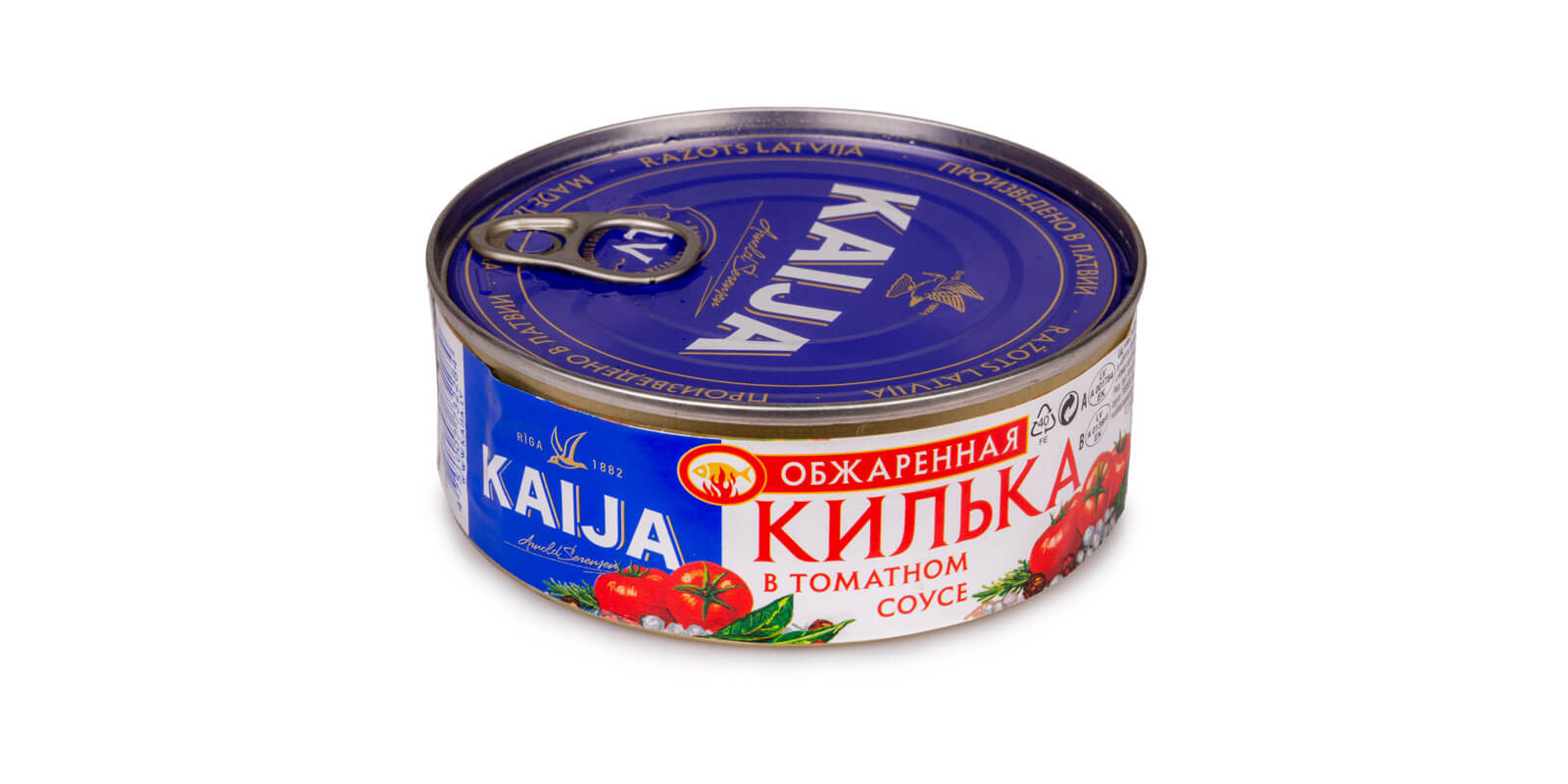 Жареные сардины в томатном соусе ТМ Kaija 240г.