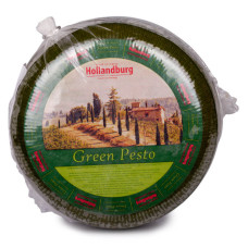 Твердий сир Green Pesto 50% ТМ Hollandburg ~1,5 кг.